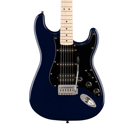 Squier Sonic Stratocaster HSS Electric Guitar w/Black Pickguard, Maple FB, Midnight Blue