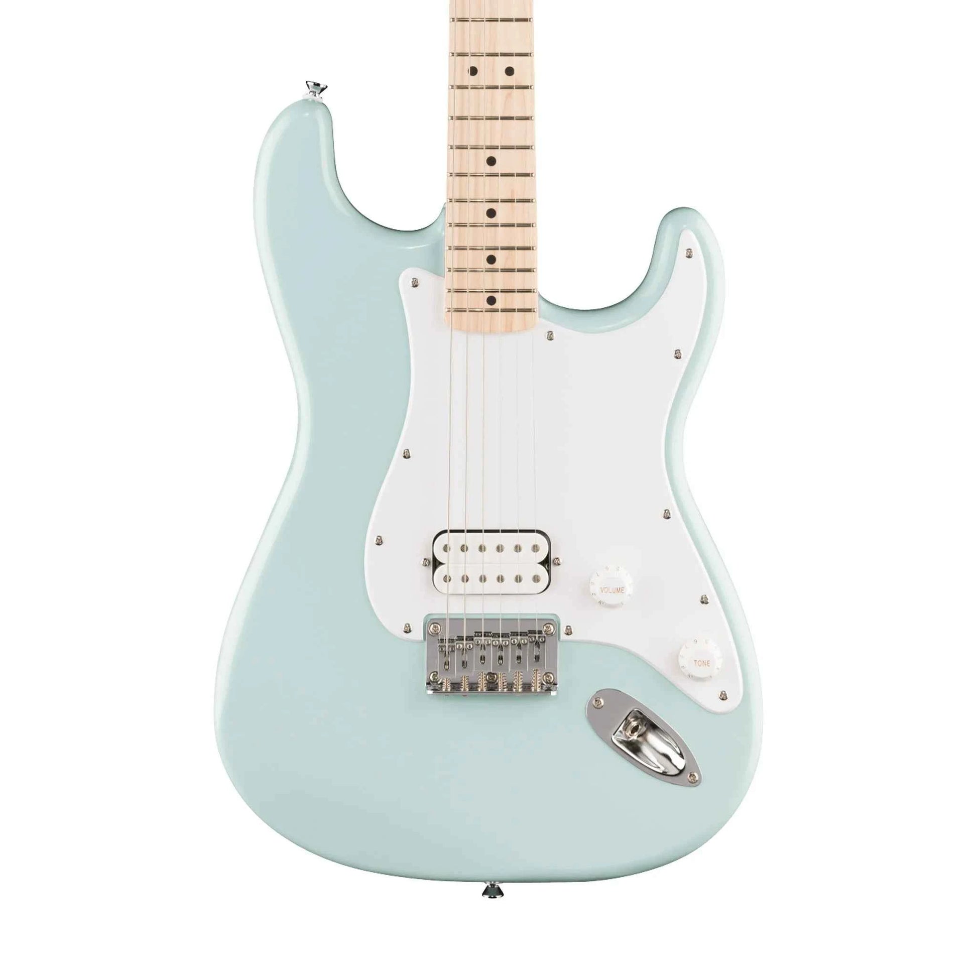 Squier Sonic Stratocaster HT H Electric Guitar w/White Pickguard, Maple FB, Sonic Blue