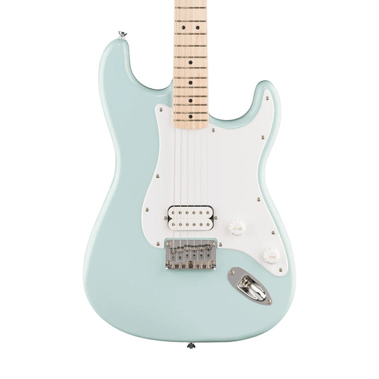 Squier Sonic Stratocaster HT H Electric Guitar w/White Pickguard, Maple FB, Sonic Blue