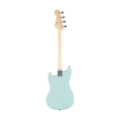 Squier Sonic Bronco Bass Guitar w/White Pickguard, Laurel FB, Daphne Blue
