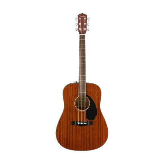 Fender CD-60S Dreadnought Acoustic Guitar, Walnut FB, All-Mahogany