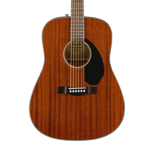 Fender CD-60S Dreadnought Acoustic Guitar, Walnut FB, All-Mahogany