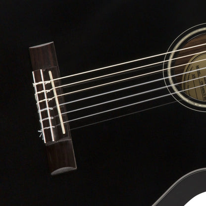 Fender CN-140SCE Nylon Classical Guitar w/Case, Walnut FB - Black