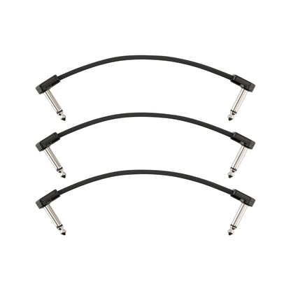 Fender Blockchain 6inch Patch Cable Kit, Right Angle to Right Angle, 3-Pack