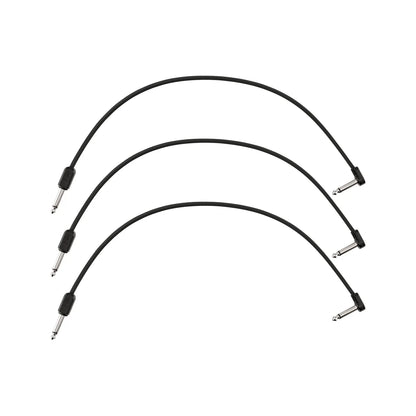 Fender Blockchain 16inch Patch Cable Kit, Right Angle to Right Angle, 3-Pack