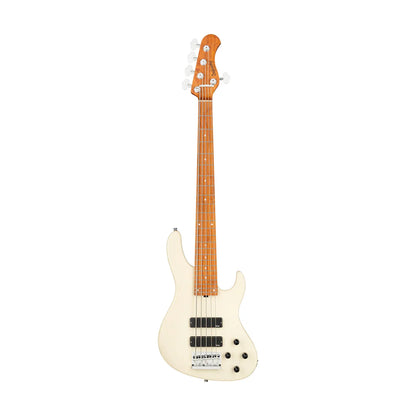 Sadowsky MetroExpress 24-fret Modern 5-String Bass Guitar, Roasted Maple FB, Olympic White