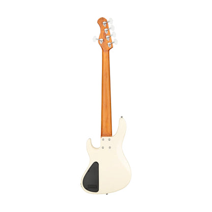 Sadowsky MetroExpress 24-fret Modern 5-String Bass Guitar, Roasted Maple FB, Olympic White