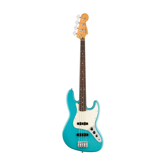 Fender Player II Jazz Bass Guitar, RW FB - Aquatone Blue