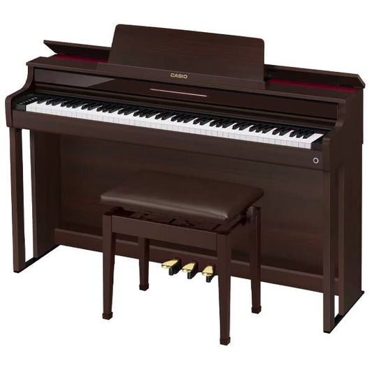 Casio AP-550 Celviano 88-Keys Digital Piano with FREE Piano Bench and Headphone- Brown