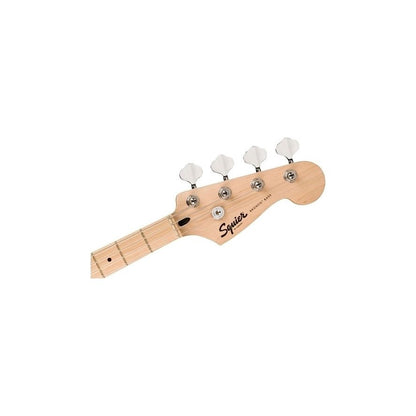 Squier Sonic Bronco Bass Guitar with White Pickguard, Maple FB - Arctic White - BUNDLE DEALS