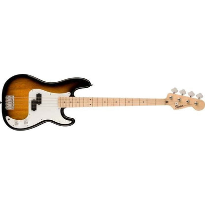 Squier Sonic Precision Bass Guitar w/White Pickguard, Maple FB - 2-Color Sunburst -  BUNDLE DEALS