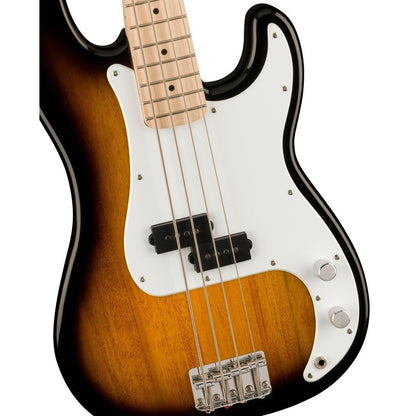 Squier Sonic Precision Bass Guitar w/White Pickguard, Maple FB - 2-Color Sunburst -  BUNDLE DEALS
