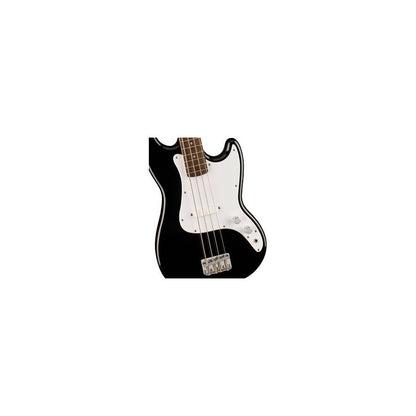Squier Sonic Bronco Bass Guitar with White Pickguard, Laurel FB - Black - BUNDLE DEALS