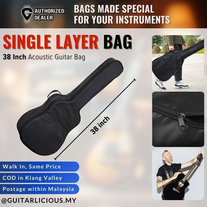 Single Layer Acoustic Guitar Bag ( 30" / 34" / 36" / 38" / 41" )