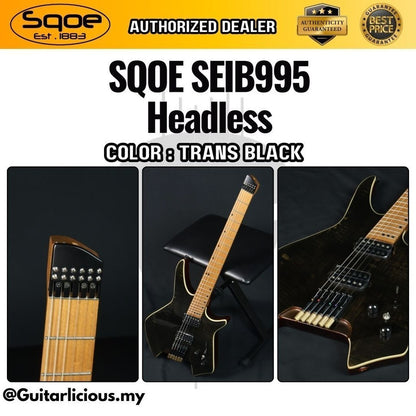 SQOE SEIB995 Roasted Maple Neck, Headless Humbucker Electric Guitar ( SEIB-995 / SE-IB995 / SEIB )