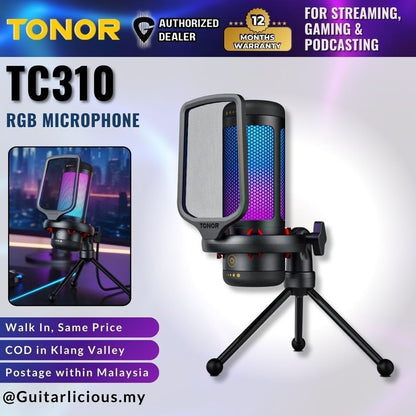 TONOR TC310 Gaming Mic, Quick Mute, Gain Control, for Podcasting, Recording, Computer Desktop Mic - (TC-310 / TC 310 )