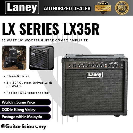 Laney LX35R 35 Watt 10 Inch Woofer Speaker Amp Electric Guitar Combo Amplifier ( 35-watt / 35w )