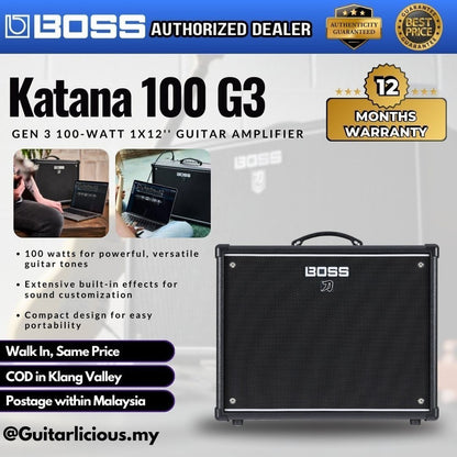 Boss Katana 100 G3 - Gen 3 100-watt 1x12'' Guitar Combo Amplifier ( KTN-100G3 / 100-G3 / KTN100 )