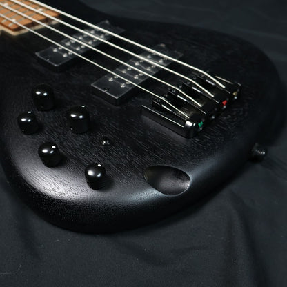 Ibanez SR300EBL Left Handed 4 String Electric Bass Guitar w/ Active HH Pick up - Weathered Black ( SR300EBL-WK )