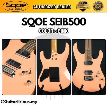 SQOE SEIB500 HH Roasted Maple Neck Electric Guitar with Tremolo ( Humbucker / SEIB 500 / SEIB-500 )