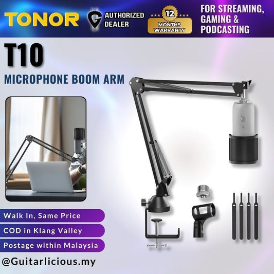 TONOR T10 Microphone Boom Arm, Adjustable Microfono Stand Mic Arm with Extra-Large Pop Filter ( T-10 / T 10 )