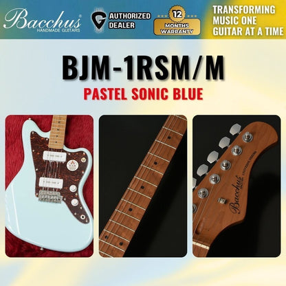 Bacchus BJM-1-RSM/M Roasted Maple Fretboard, Jazzmaster Electric Guitar w/ Bacchus BP-90 Pickups , Pastel Sonic Blue