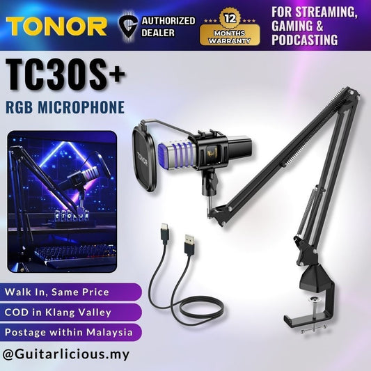 TONOR TC30S+ RGB USB Condenser Microphone for Gaming, Streaming, YouTube, Podcasting, Singing