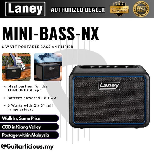 Laney Mini-Bass-Nx 2x3 6-watts Powered Bass Amplifier, Nexus (Mini Bass NX / 6w / 6 watts )