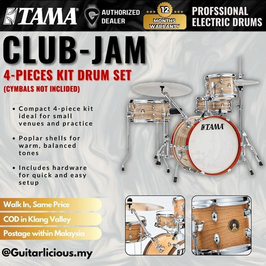 Tama LJK48H4-CMW Club-JAM 4-Pieces Basic Kit Drum Set - Cream Marble Wrap ( TAMLJK48H4 / CLUB JAM )