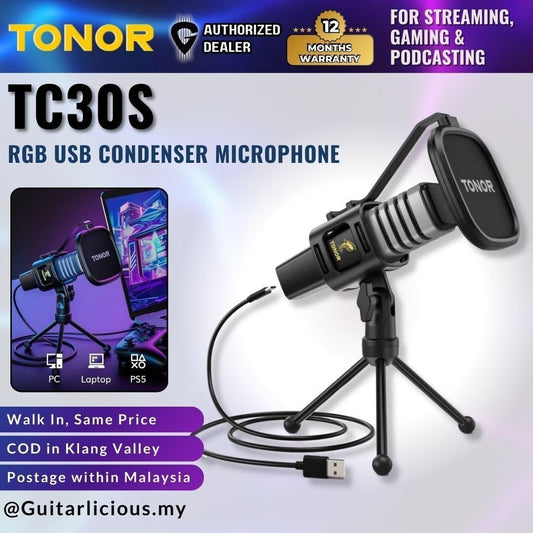 TONOR TC30S RGB USB Condenser Microphone for Gaming, Streaming, YouTube, Podcasting, Singing ( TC-30S / TC 30S )