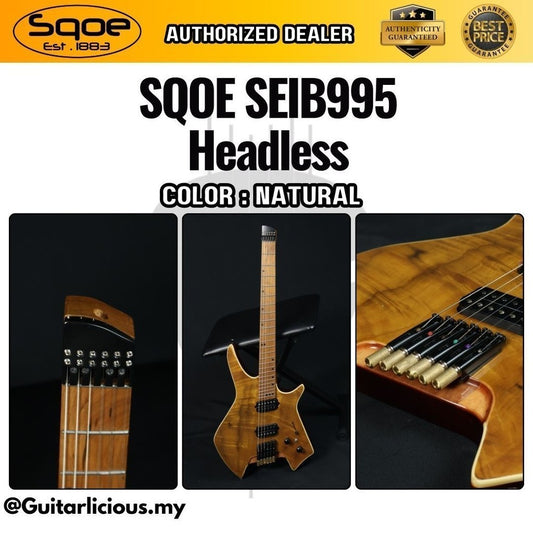 SQOE SEIB995 Roasted Maple Neck, Headless Humbucker Electric Guitar ( SEIB-995 / SE-IB995 / SEIB )