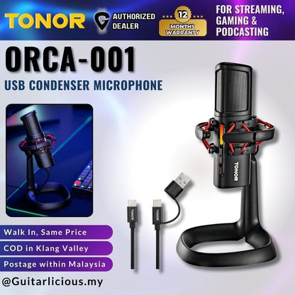 TONOR ORCA-001 USB Microphone for Gaming, Streaming, Podcasting, YouTube Videos ( ORCA 001 / 001-USB )