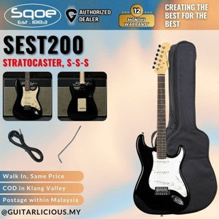 SQOE SEST200 Stratocaster Body SSS Vintage Electric Guitar ( SEST / SEST-200 / ST / ST-200 )