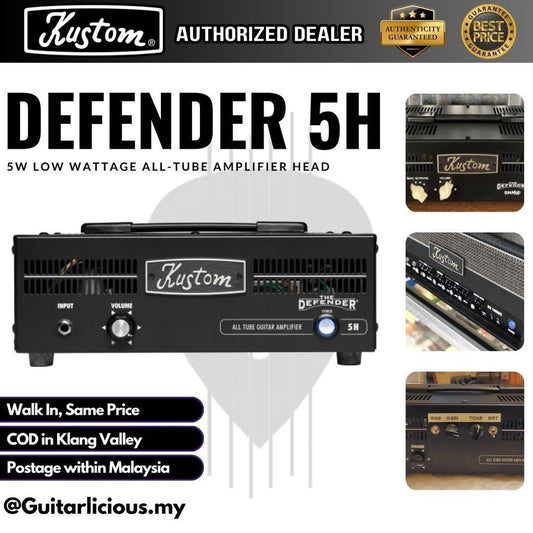 Kustom Defender 5H 5W Low Wattage All-Tube Amplifier Head