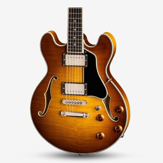 Eastman T484 Thinline Archtop Electric Guitar Seymour Duncan - Gold Burst