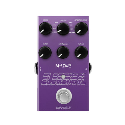 M-vave Elemental Digital Delay Pedal, 9 Different Delay Effects, Support for TAP and HOLD Mode,Delay Guitar Pedal