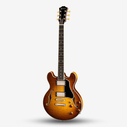 Eastman T484 Thinline Archtop Electric Guitar Seymour Duncan - Gold Burst