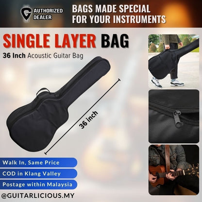 Single Layer Acoustic Guitar Bag ( 30" / 34" / 36" / 38" / 41" )