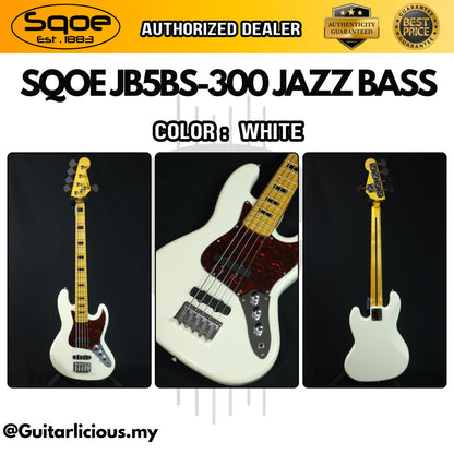 SQOE 5 Strings Jazz Bas Guitar, Maple Fretboard - ( JB5BS-300, SB-JB5BS-300 / JB5BS )