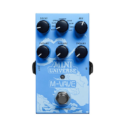 M-VAVE Mini Universe Digital Reverb Pedal 9 Reverb Effects Room/Shimmer/Lofi/Spring Reveb Effect Pedals