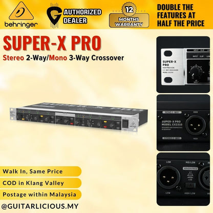 Behringer Super-X Pro CX2310 V2 Stereo 2-way / Mono 3-way Crossover ( CX-2310-V2 / CX 2310 )