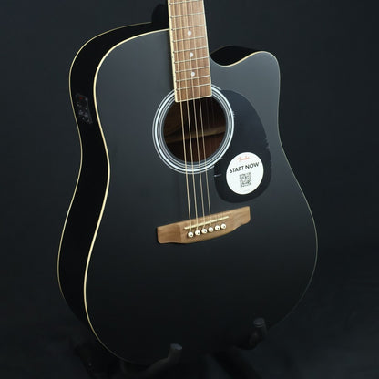 Fender FA-25CE Dreadnought Acoustic Guitar with Pick Up, Walnut FB, Black ( FA 25CE / FA25CE / FA-25CE-BK )