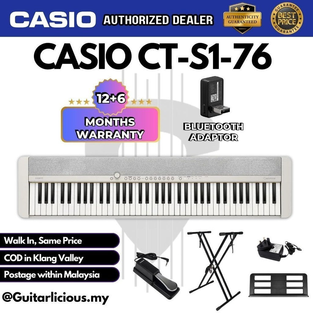 Casio CT-S1-76, 76 Key Portable Keyboard ( CTS1 / CTS176 / CTS1-76