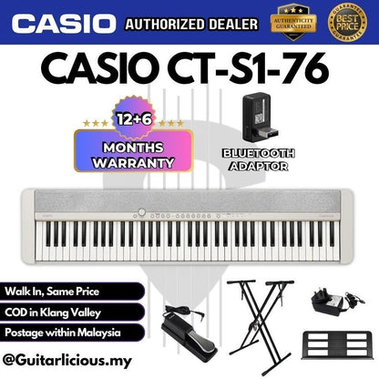 Casio CT-S1-76, 76 Key Portable Keyboard ( CTS1 / CTS176  / CTS1-76 )