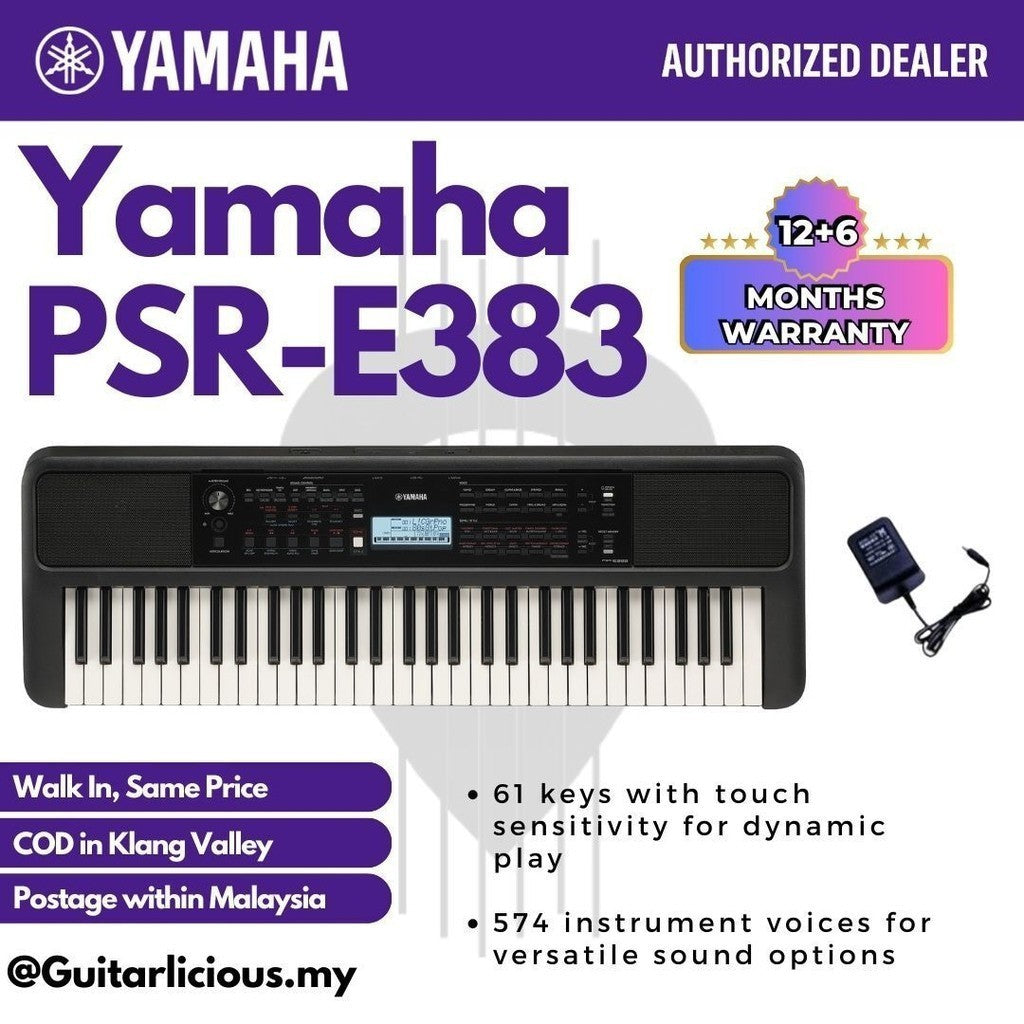 Yamaha Keyboards PSR-E383 61-Keys Portable Keyboard