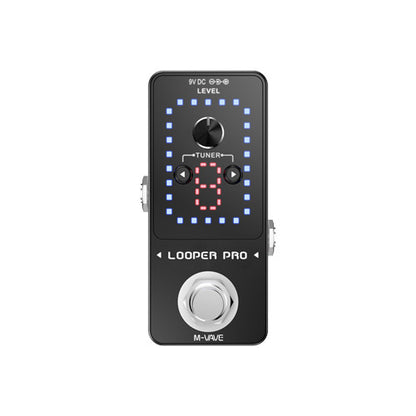 M-VAVE Looper Pro Guitar Effect Pedal 9 Loops 40 Minutes Recording Time Loop Station Tuner Unlimited Overdub  Pedal