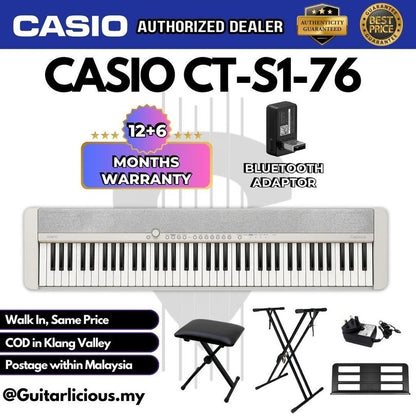 Casio CT-S1-76, 76 Key Portable Keyboard ( CTS1 / CTS176  / CTS1-76 )