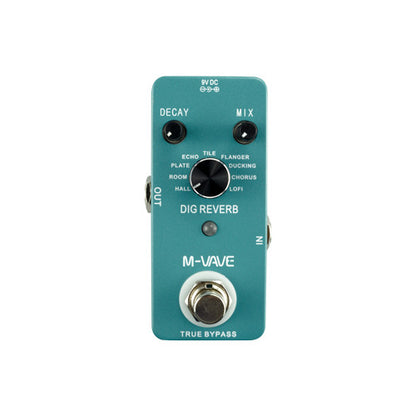 M-vave Digital Reverb Guitar Effect Pedal 9 Reverb Types True Bypass Fully Metal Shell Dig Reverb Guitar Pedal