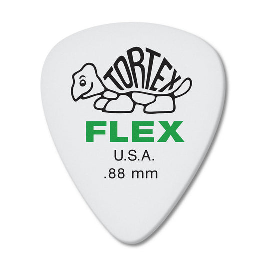 Jim Dunlop Tortex FLEX Standard Guitar Picks, 12 Per Pack | 0.50mm, 0.63mm, 0.73mm, 0.88mm, 1.00mm / 428P / 428-P