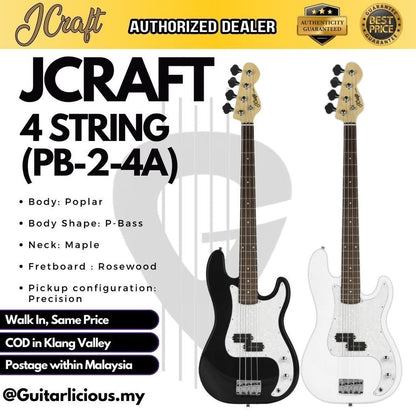 JCraft 4 String Precision Bass Guitar with Active Pick Up ( PB-2-4A / PB24A )